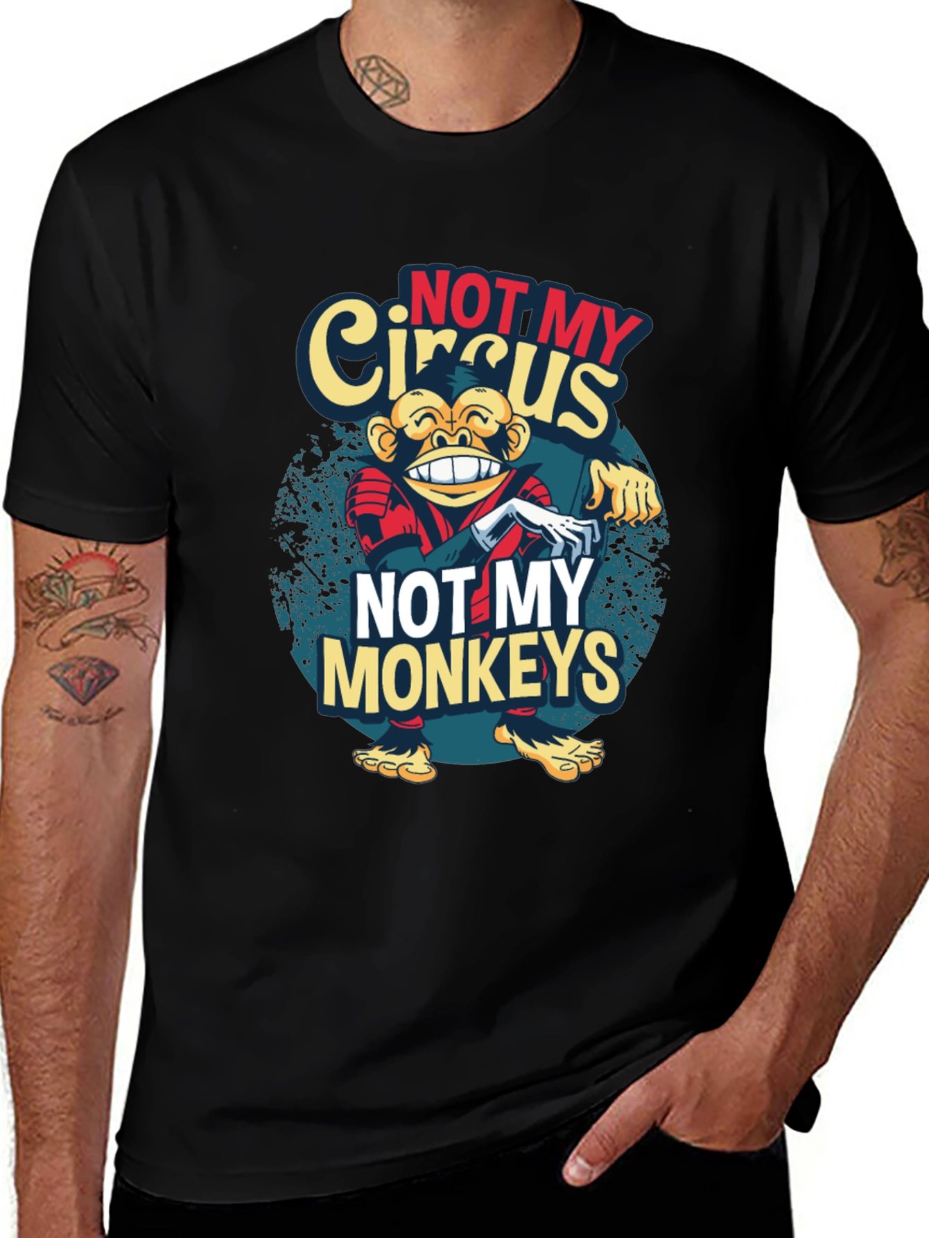 Not My Circus Monkeys Graphic T-Shirt