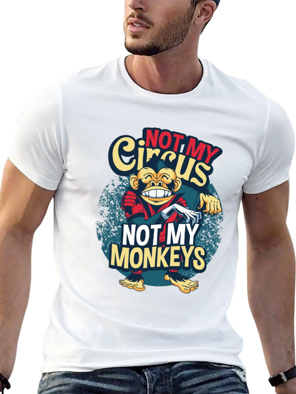 Not My Circus Monkeys Graphic T-Shirt