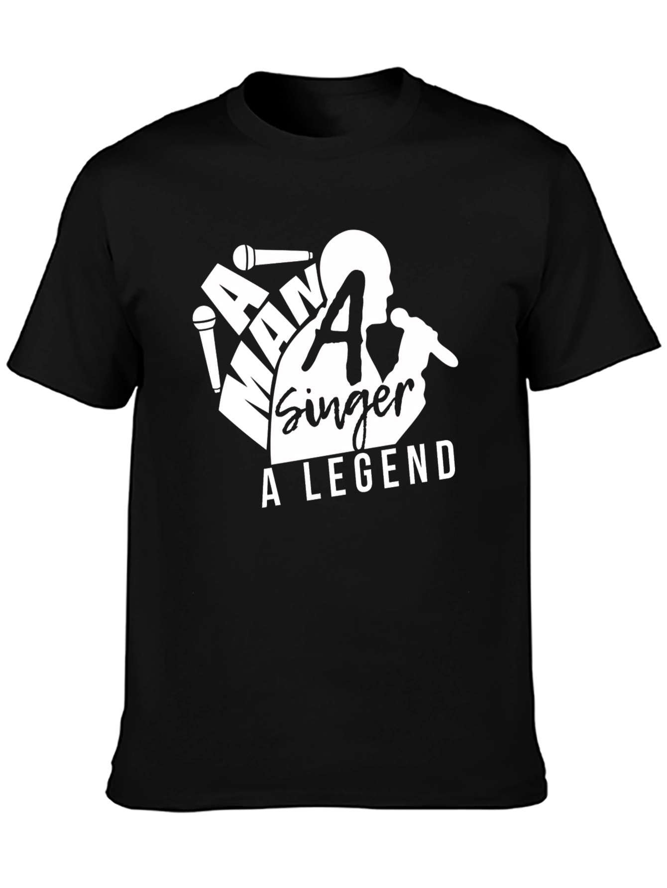 A Man A Singer A Legend Black T-Shirt