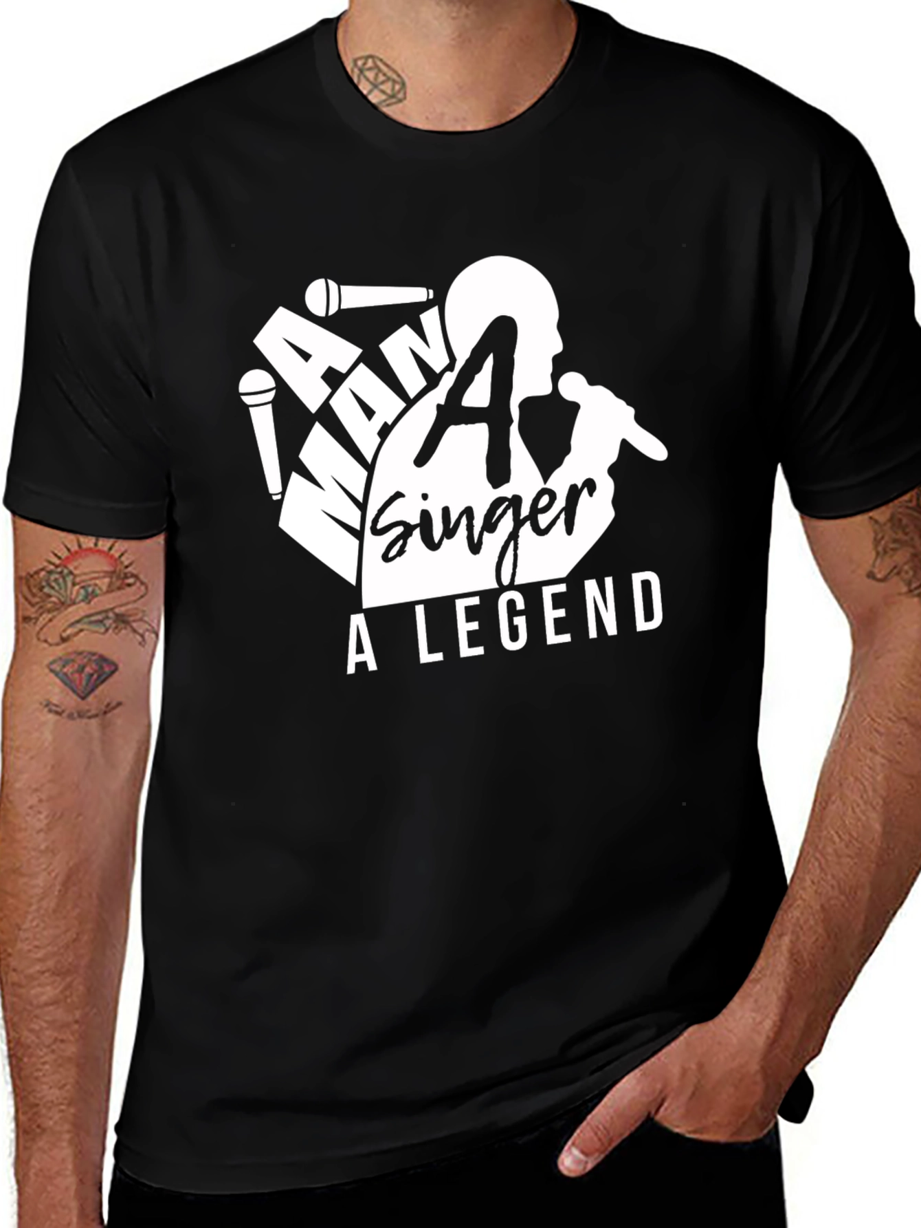 A Man A Singer A Legend Black T-Shirt