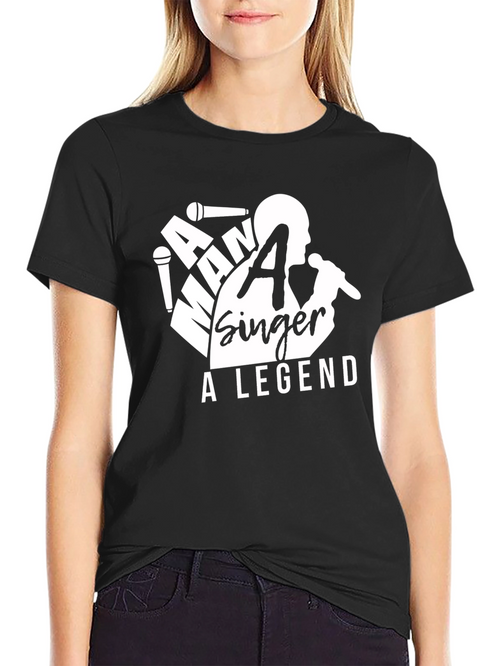 A Man A Singer A Legend Black T-Shirt