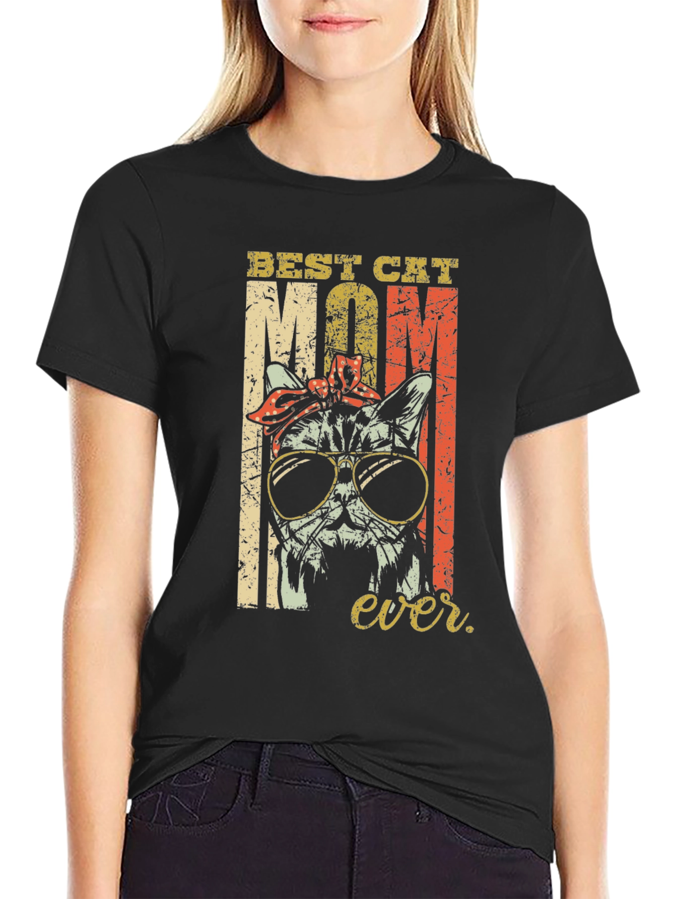 Best Cat Mom Ever T-Shirt Cute Cat Lover Tee