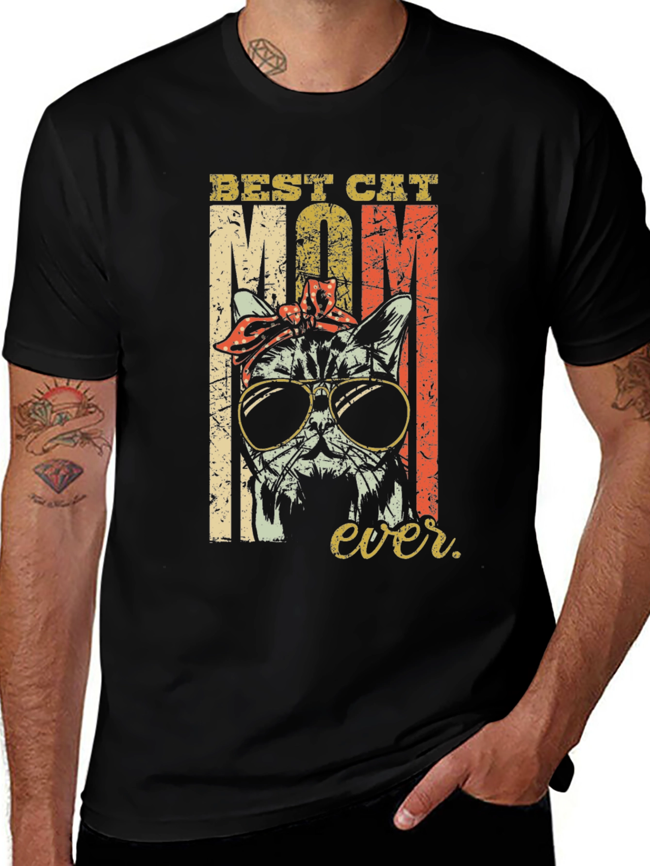Best Cat Mom Ever T-Shirt Cute Cat Lover Tee