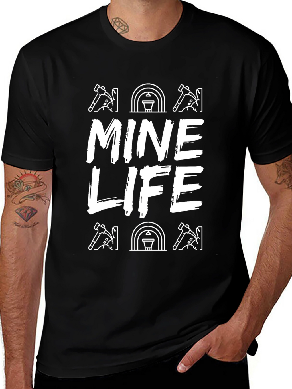 Mine Life Graphic Tee - Black T-Shirt