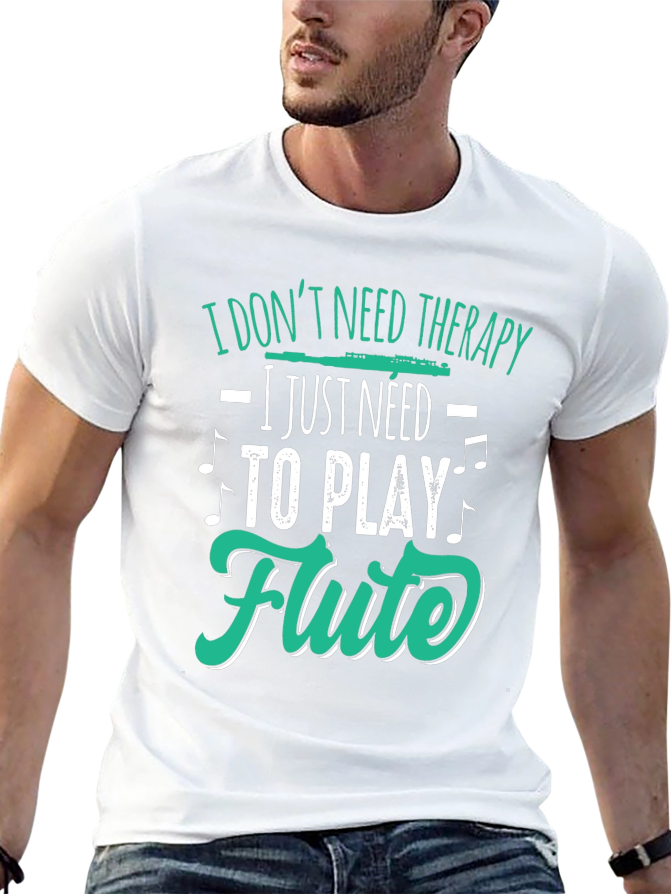 Flute Player Tee: I Dont Need Therapy Just Flute