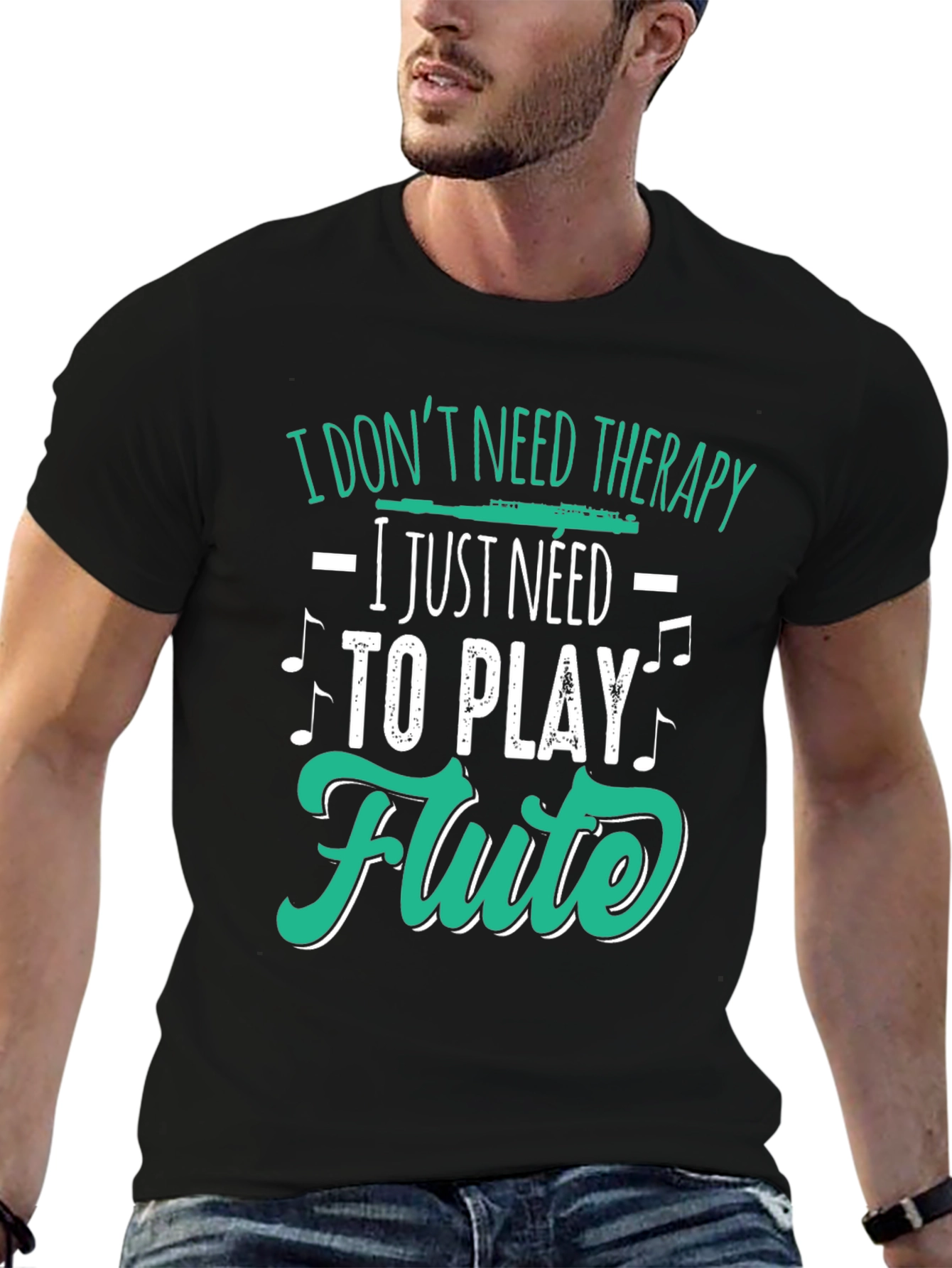 Flute Player Tee: I Dont Need Therapy Just Flute