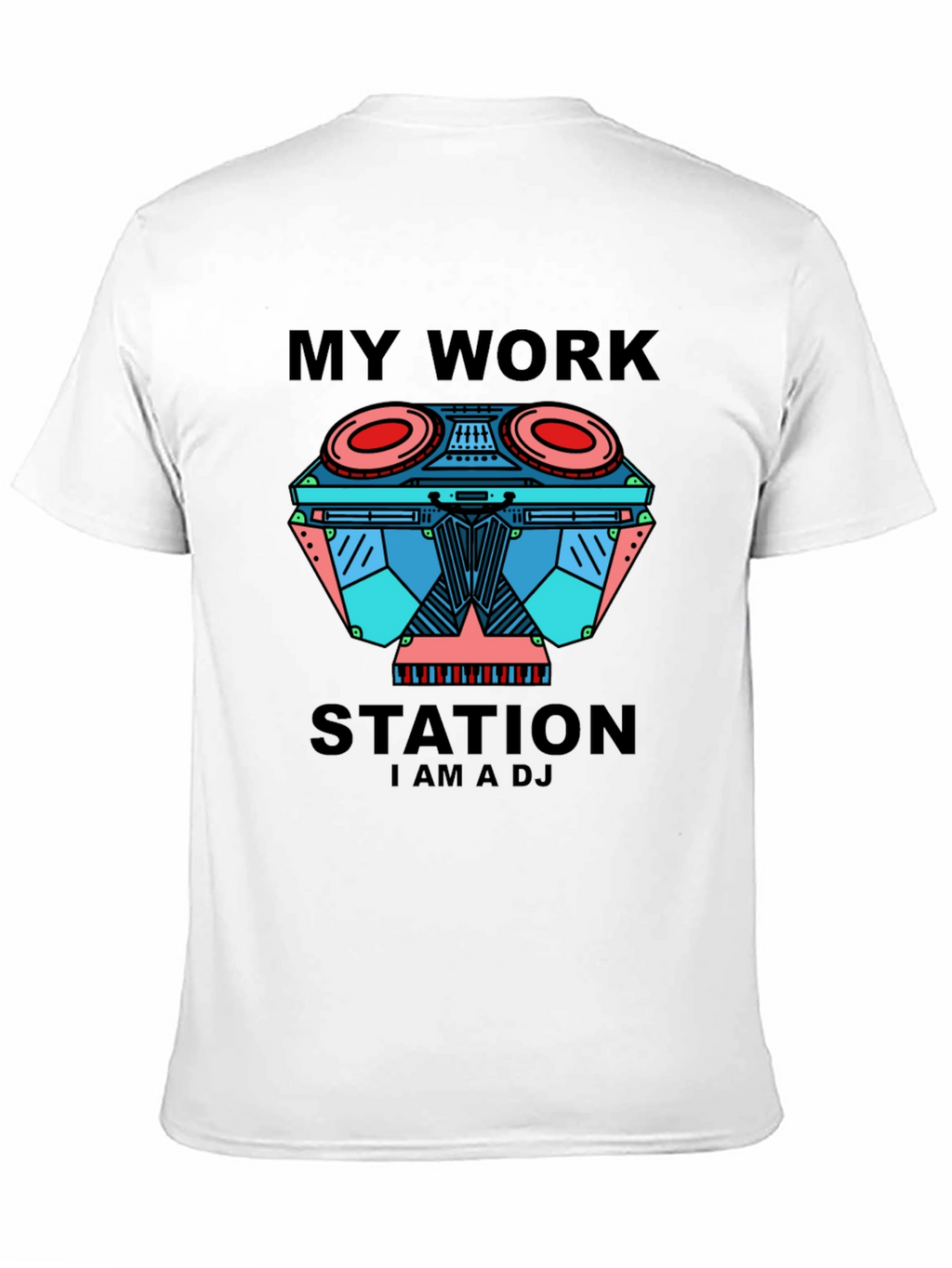 My Work Station DJ Black Graphic Tee