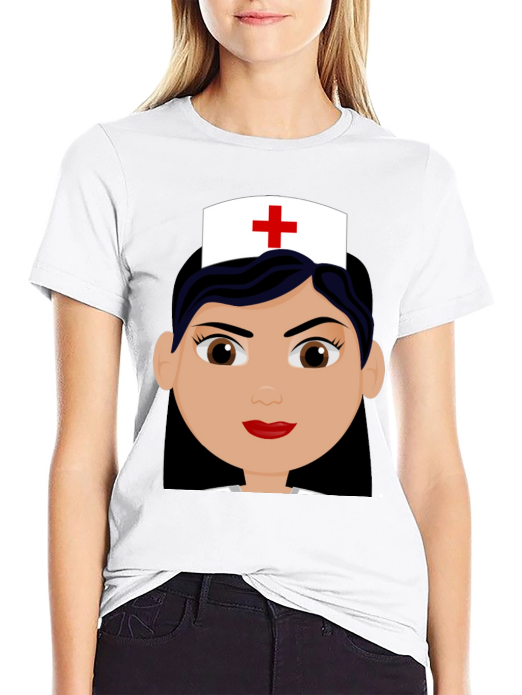 Nurse Cartoon Graphic Tee - Unisex Black T-Shirt