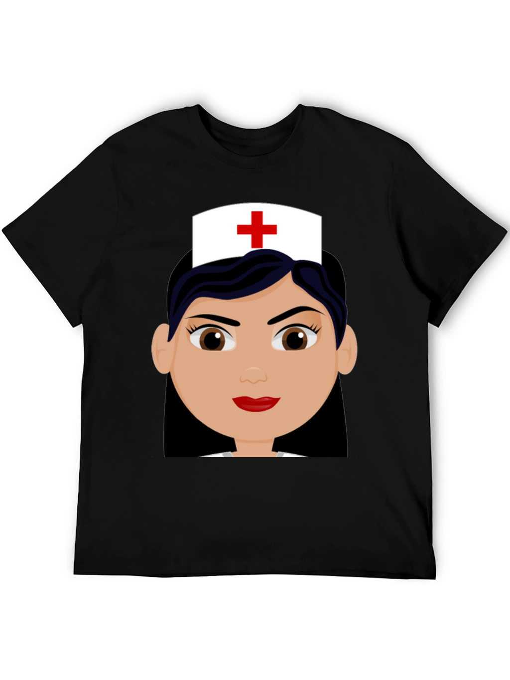 Nurse Cartoon Graphic Tee - Unisex Black T-Shirt