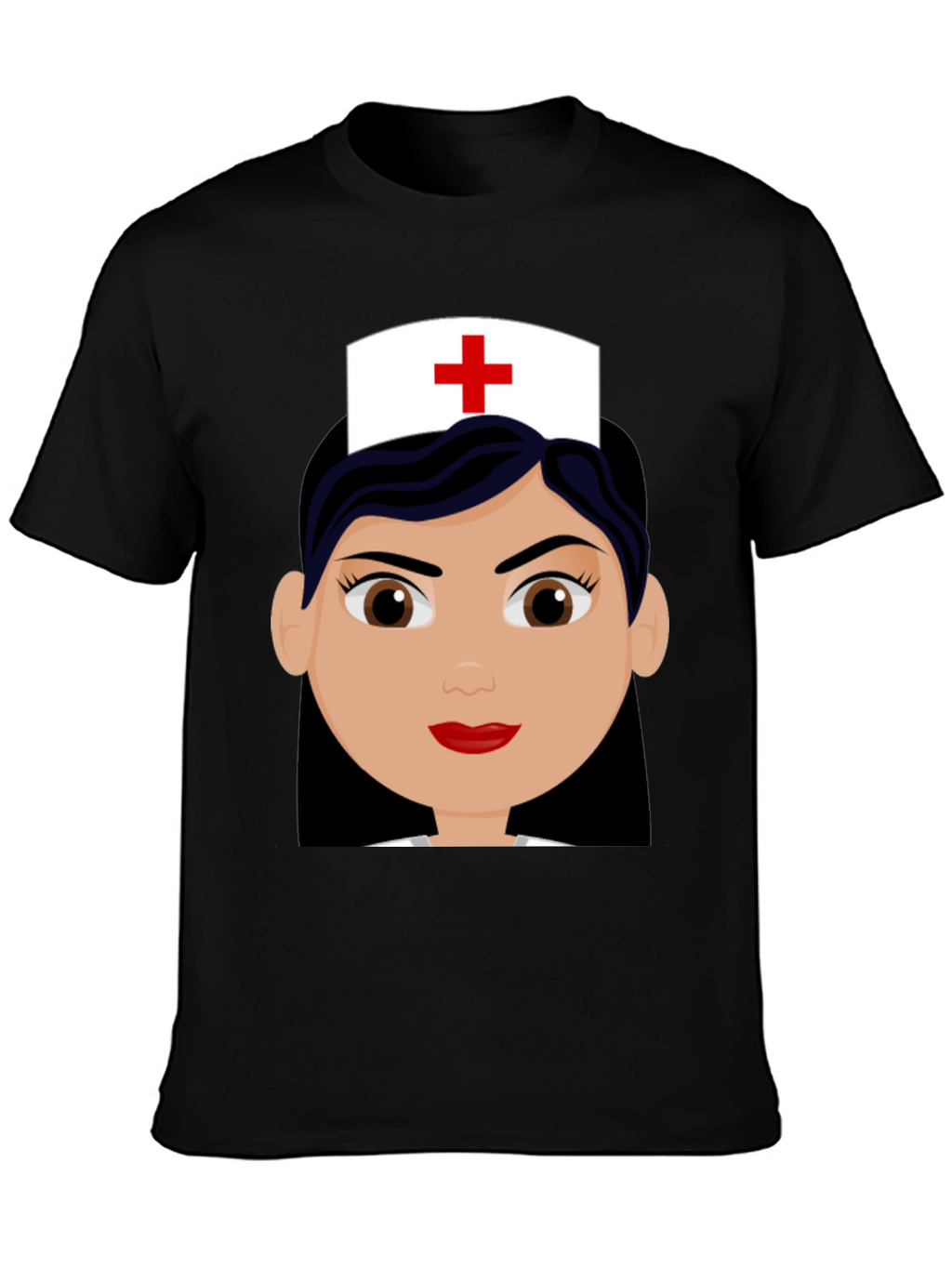 Nurse Cartoon Graphic Tee - Unisex Black T-Shirt