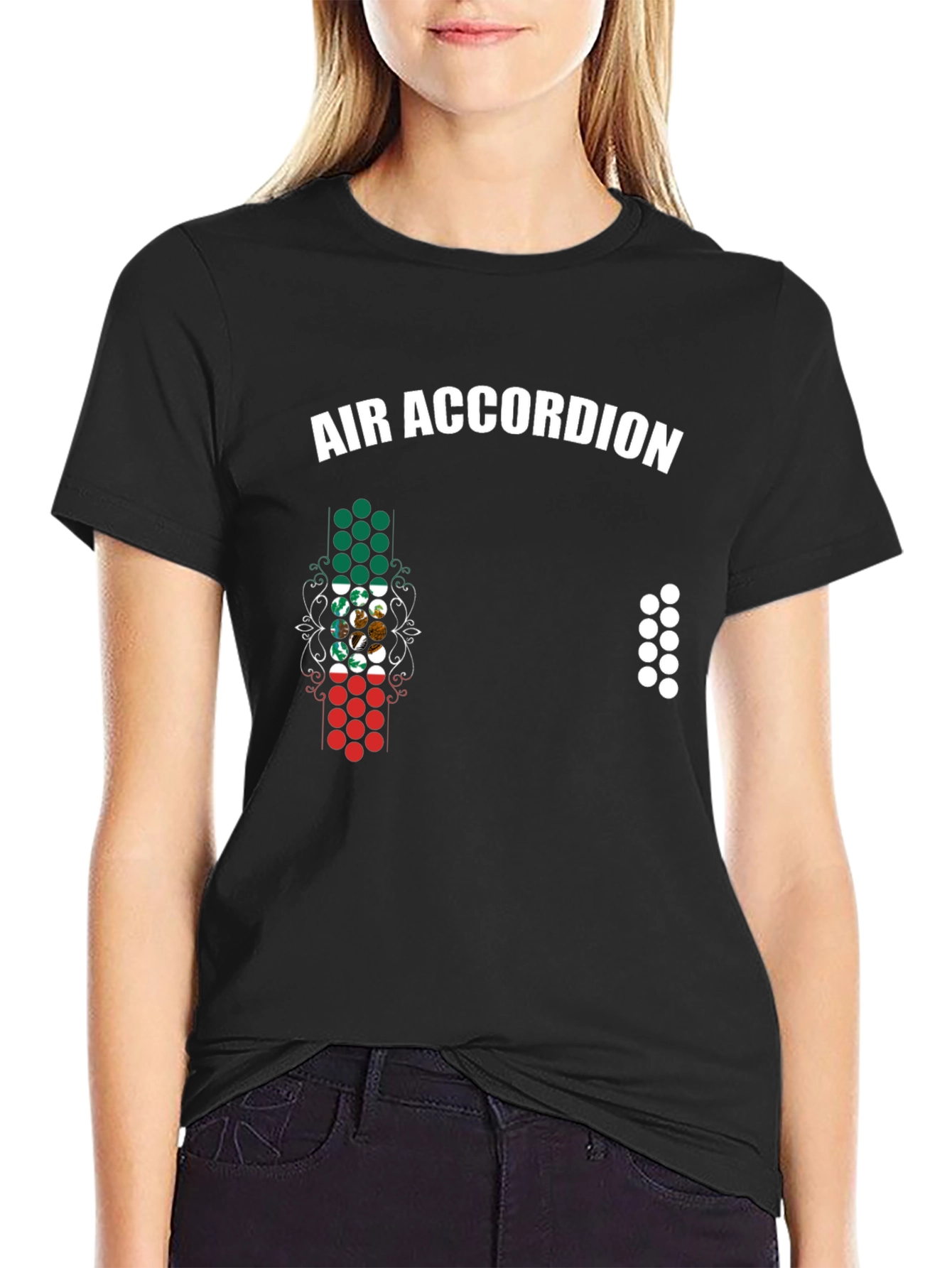 Air Accordion T-Shirt - Novelty Music Tee