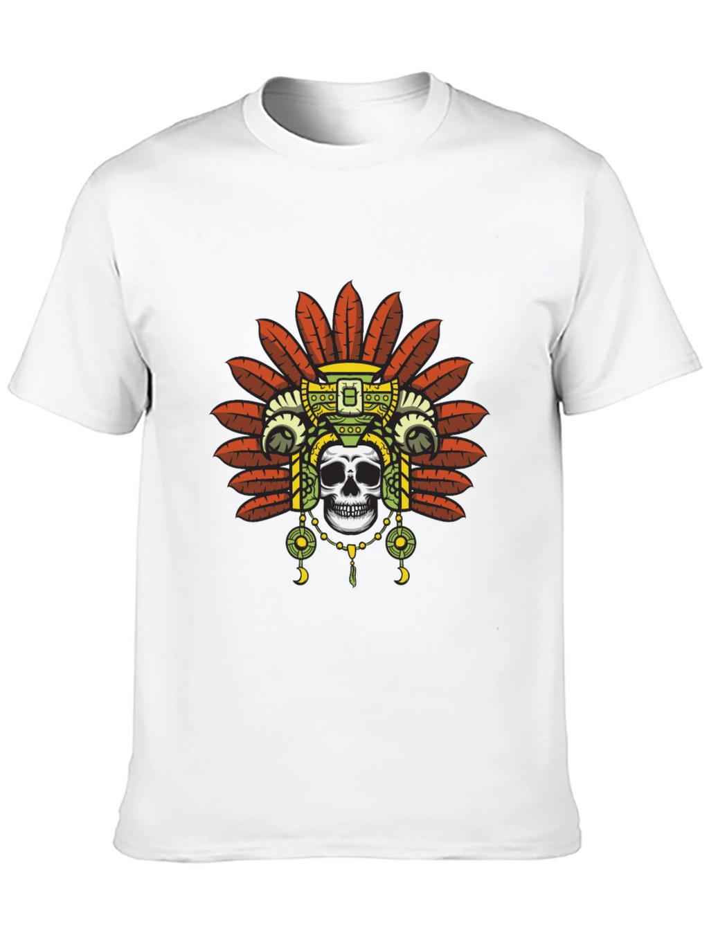 Skull Headdress Graphic Tee - Black T-Shirt