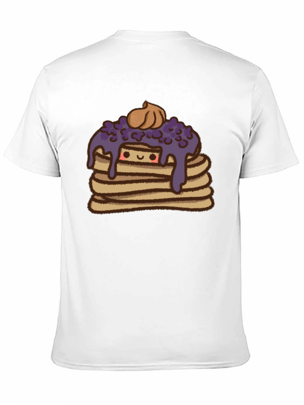 Cute Pancake Stack Graphic Tee - Unisex Black T-Shirt