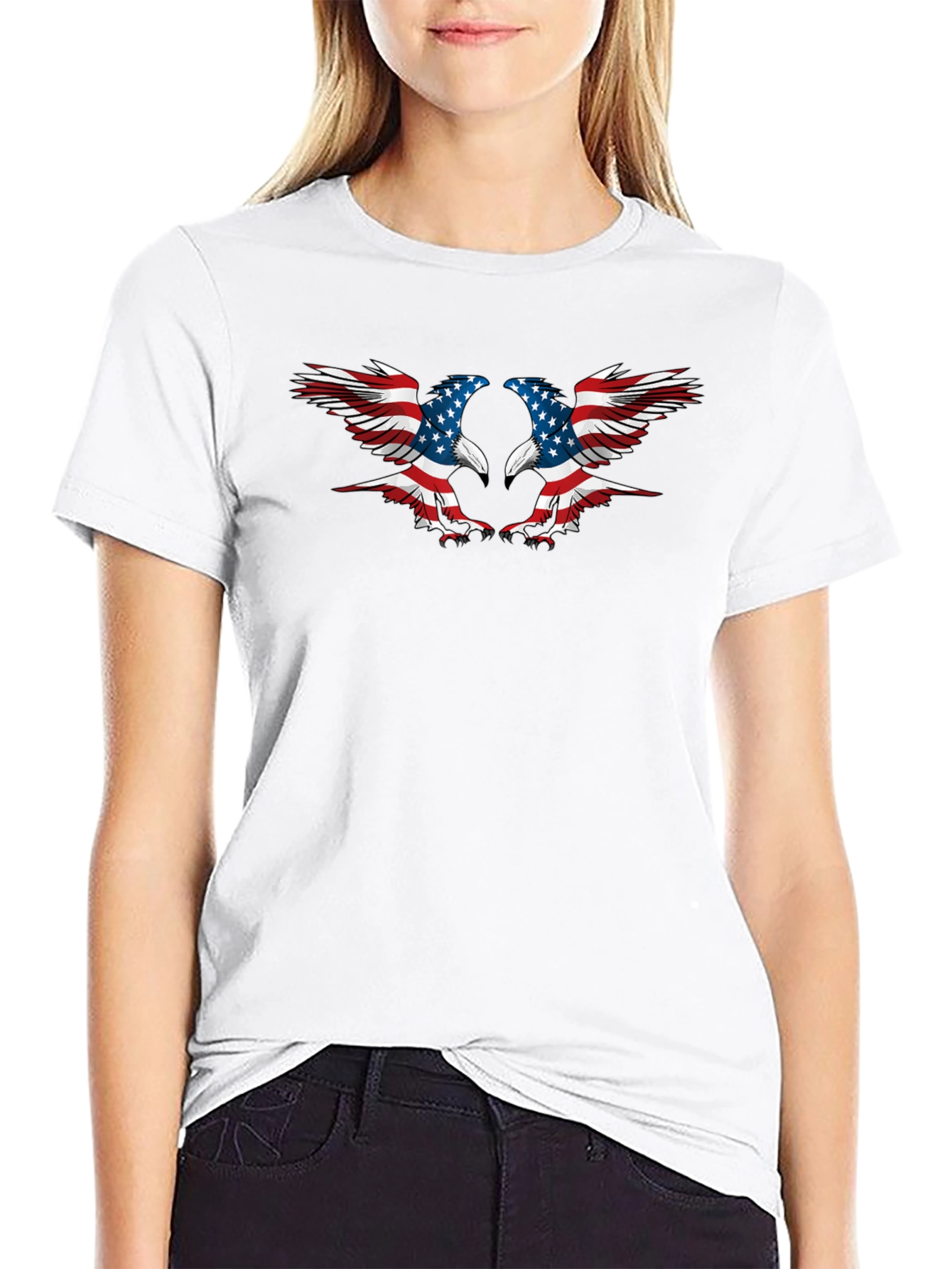 American Flag Eagle Graphic Tee