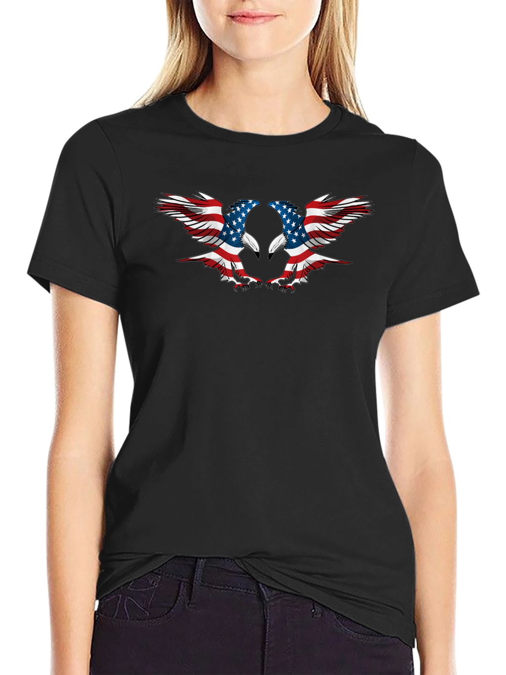 American Flag Eagle Graphic Tee