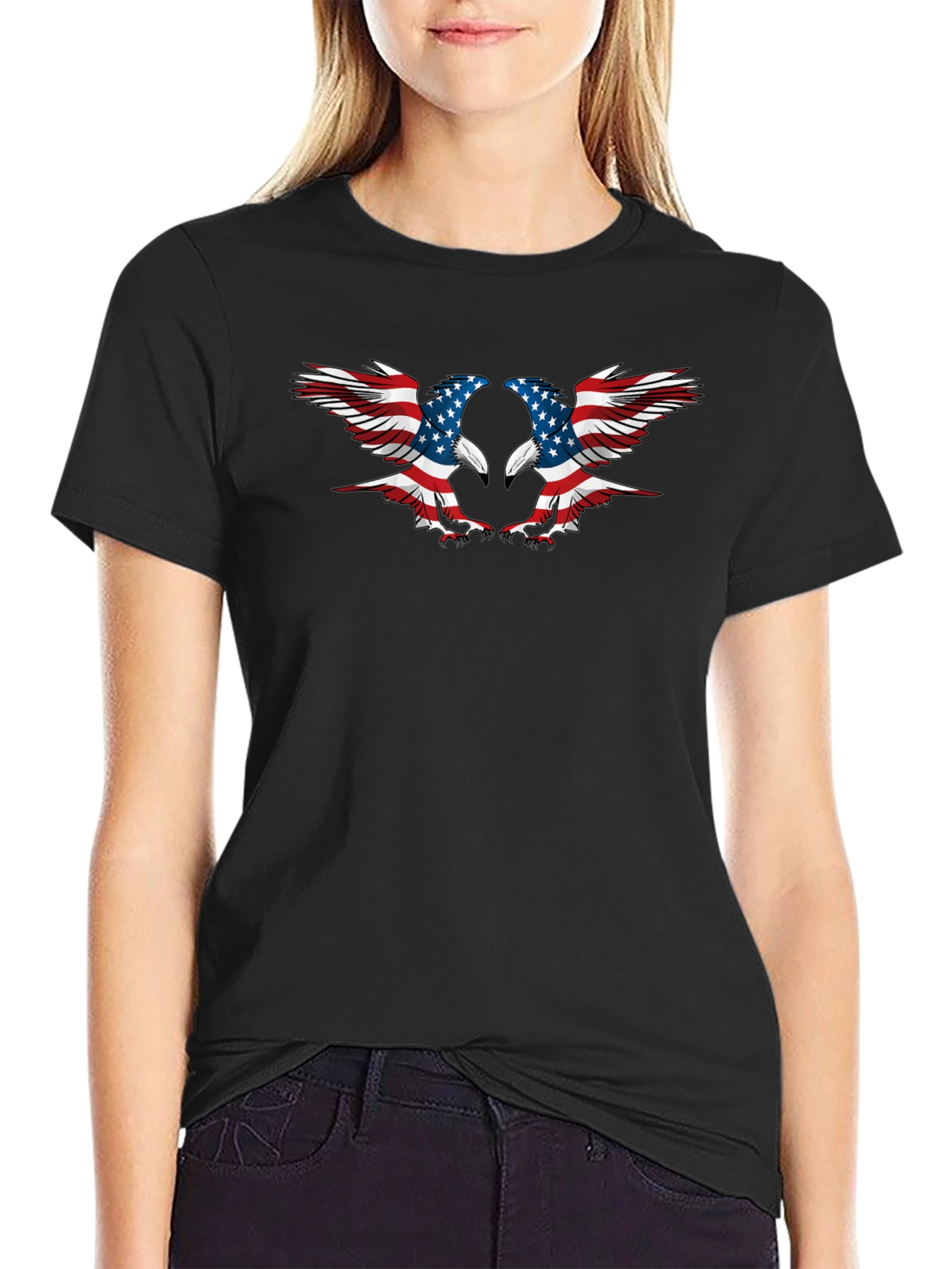 American Flag Eagle Graphic Tee