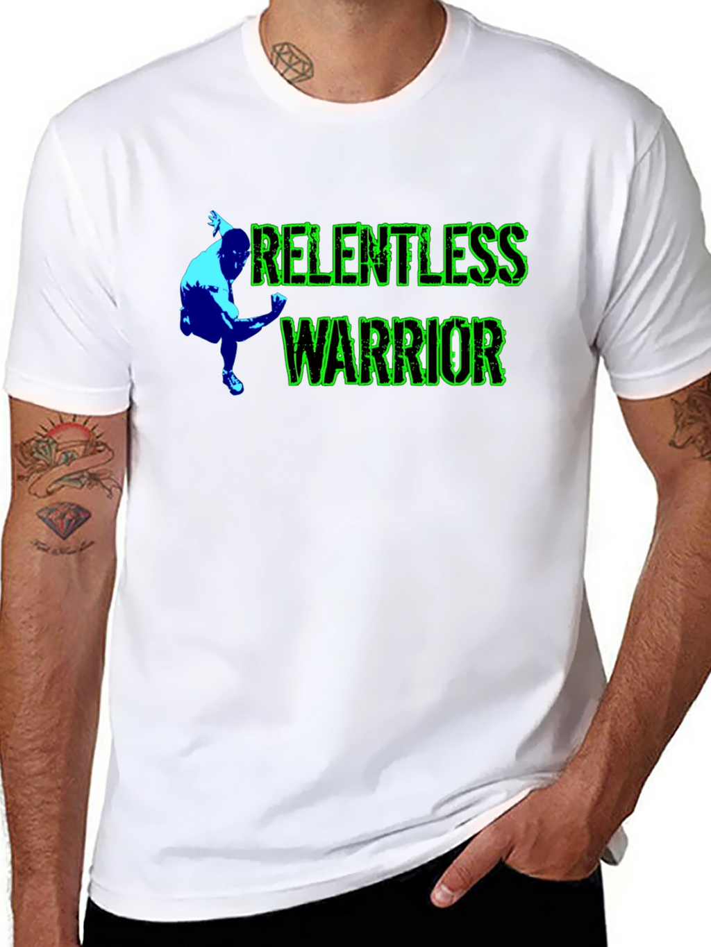 Relentless Warrior Black Graphic Tee