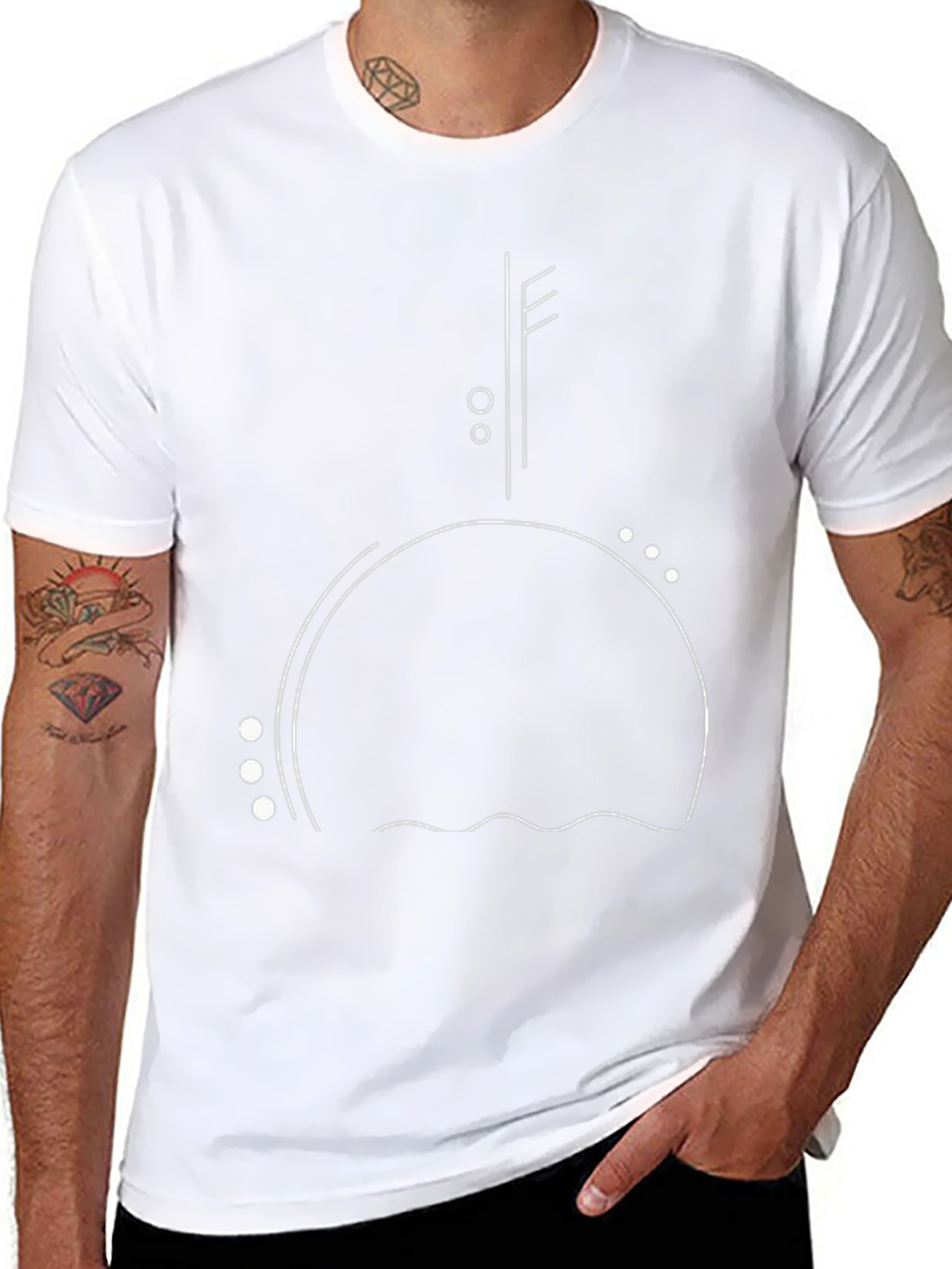 Abstract Graphic Tee - Minimalist Design