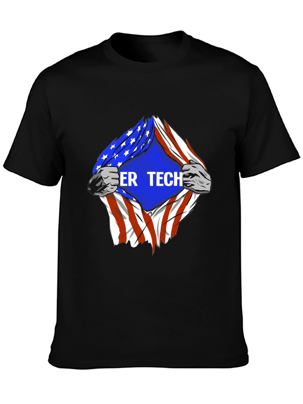 Cyber Tech American Flag T-Shirt