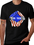 Cyber Tech American Flag T-Shirt