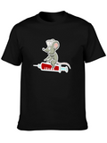 Nurse Mouse Syringe T-Shirt - Funny Cartoon Design