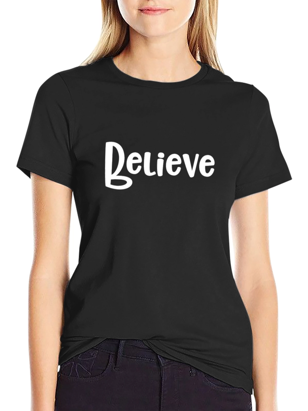 Believe Graphic Black T-Shirt - Mens Casual Wear