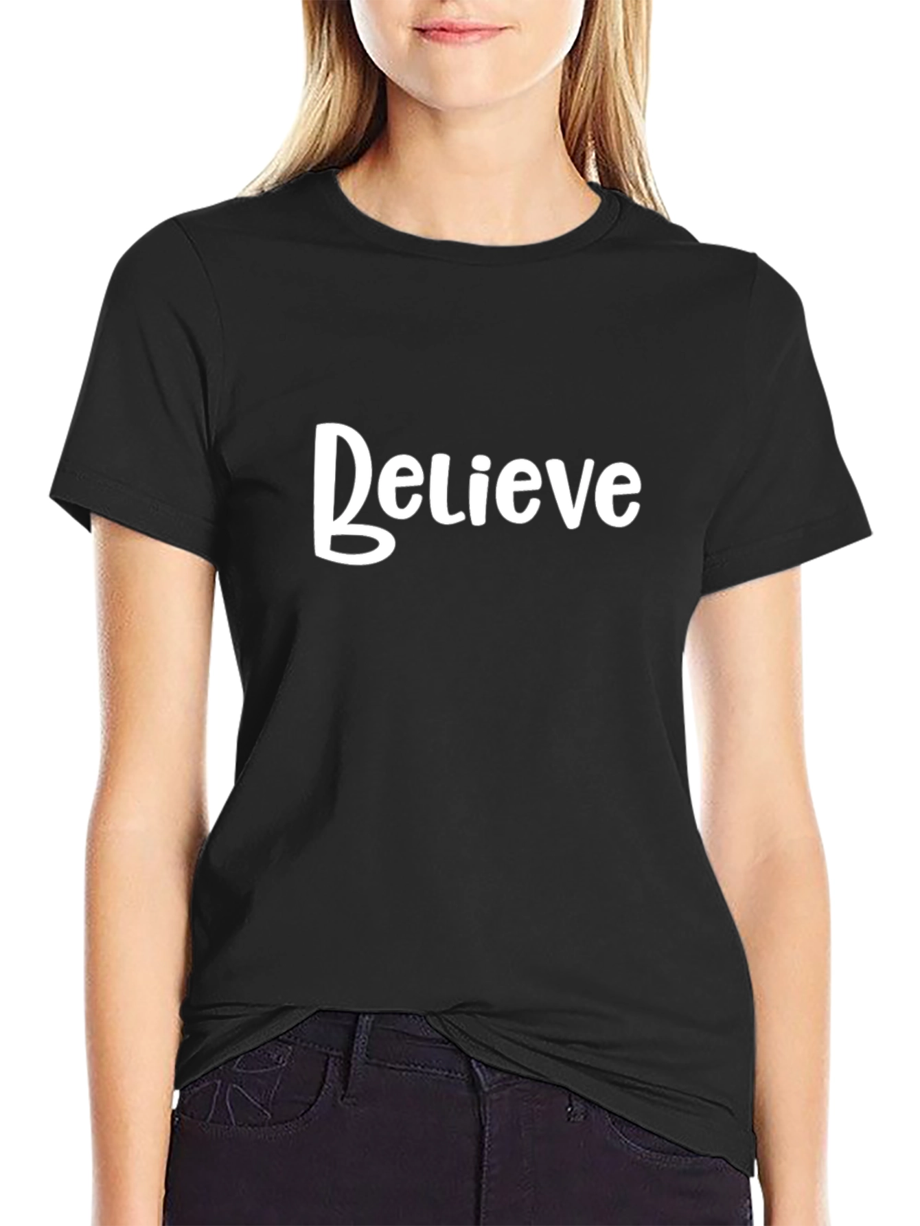 Believe Graphic Black T-Shirt - Mens Casual Wear