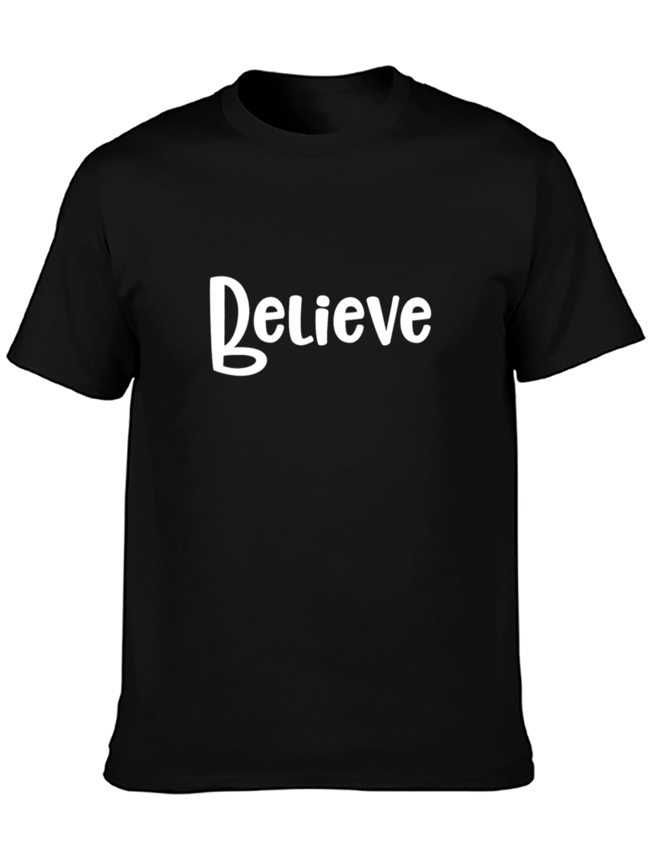Believe Graphic Black T-Shirt - Mens Casual Wear