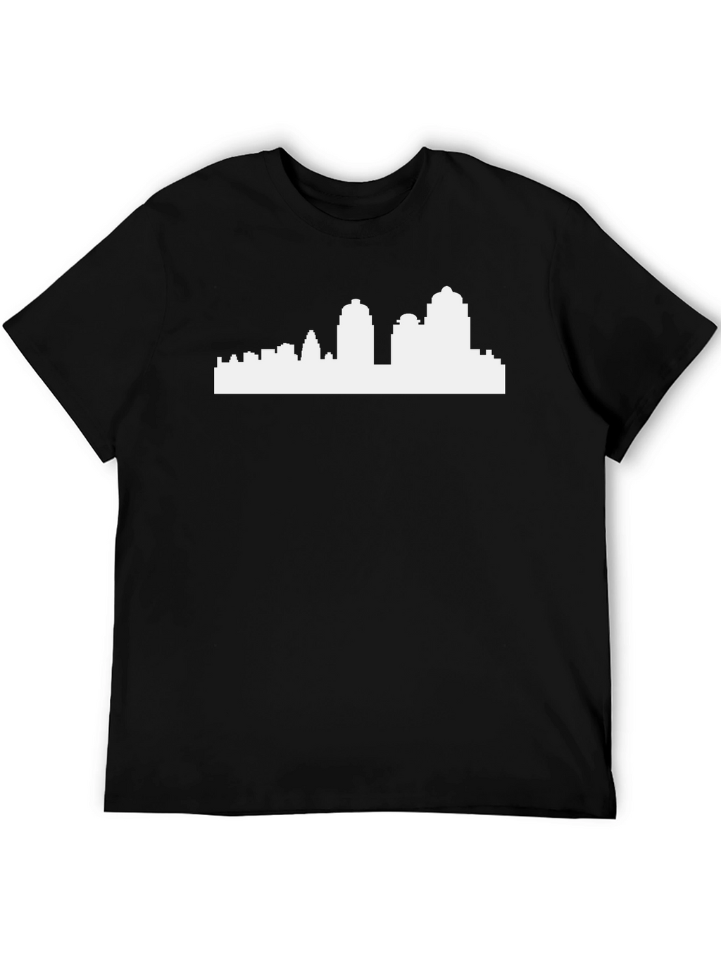Cityscape Graphic Tee - Black Cotton T-Shirt