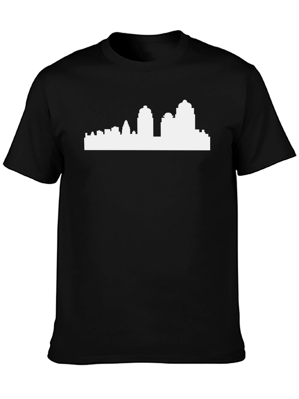 Cityscape Graphic Tee - Black Cotton T-Shirt