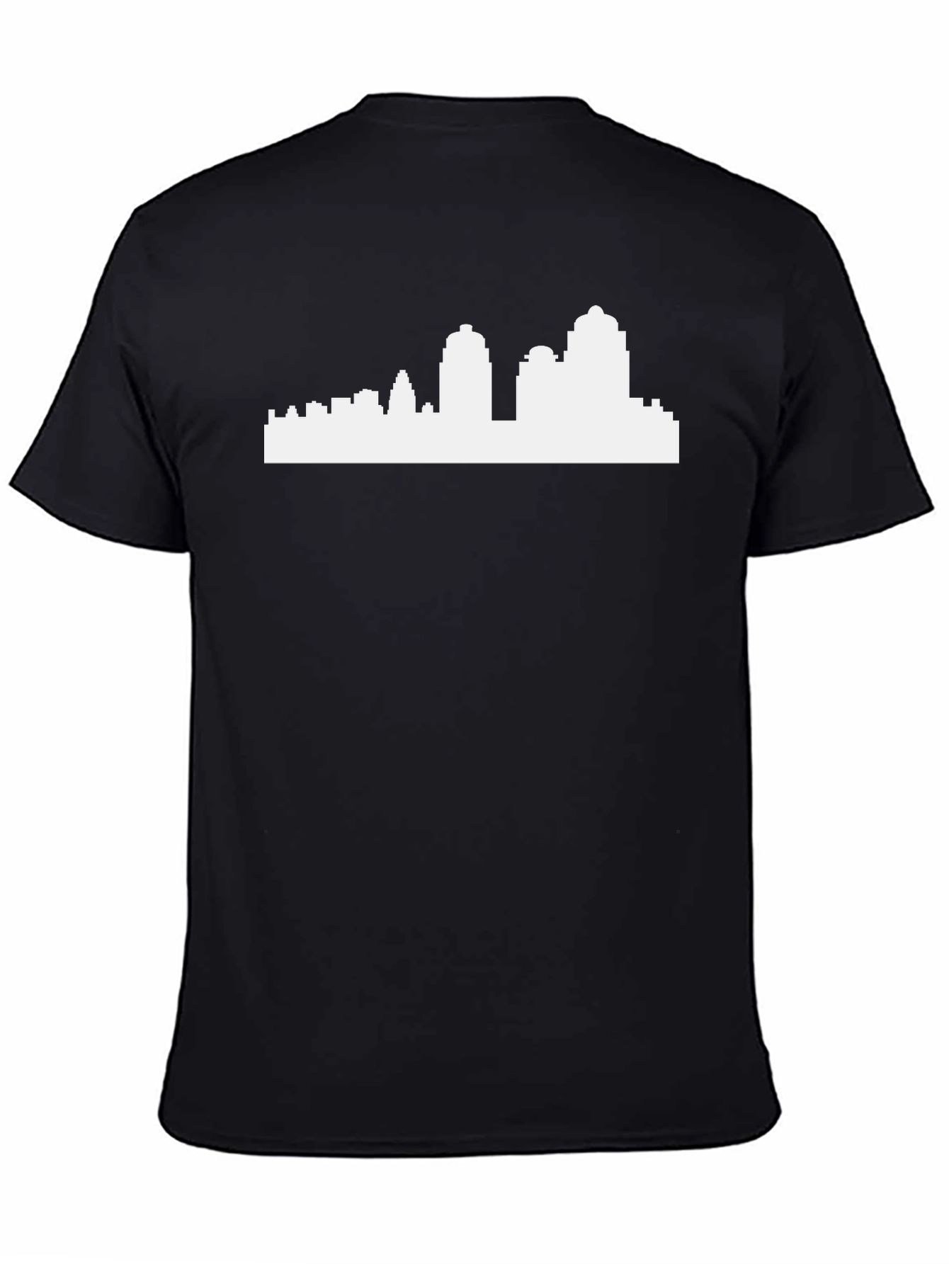 Cityscape Graphic Tee - Black Cotton T-Shirt