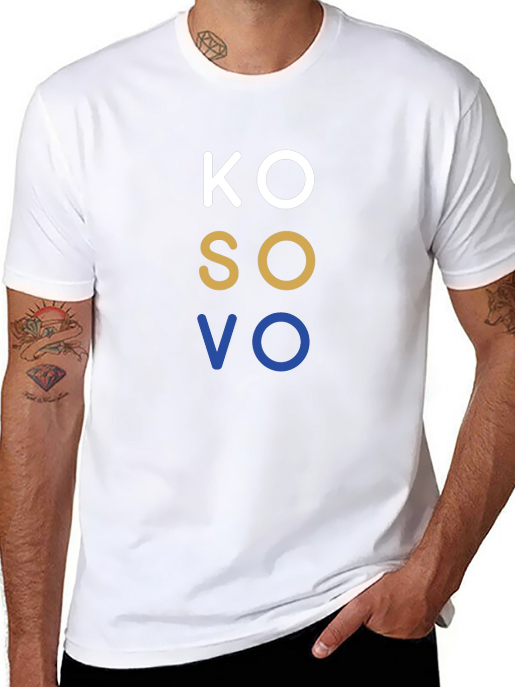 Kosovo Graphic Tee - Black Cotton T-Shirt