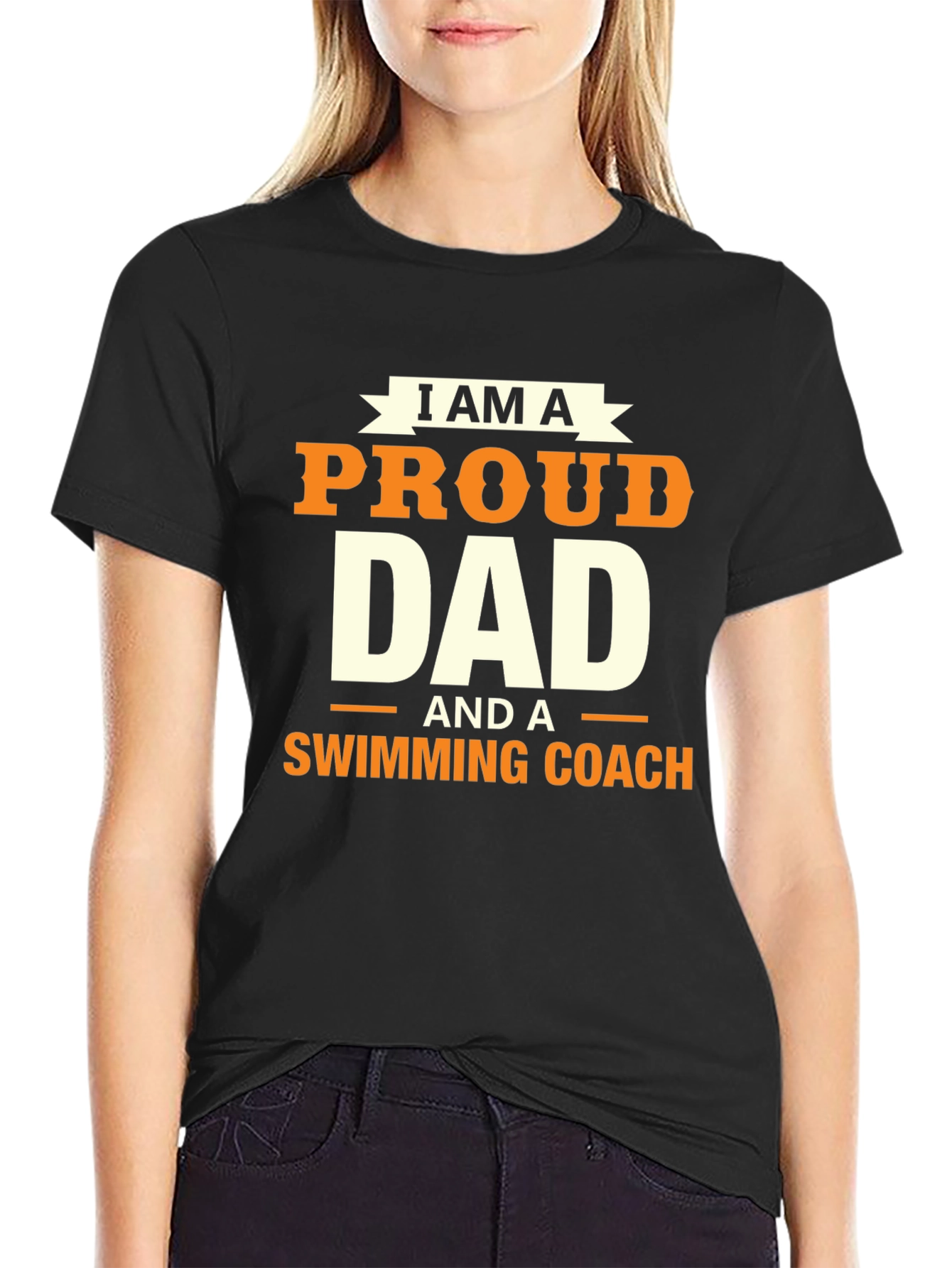 Proud Dad Swimming Coach T-Shirt