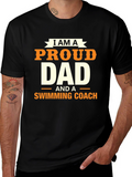 Proud Dad Swimming Coach T-Shirt