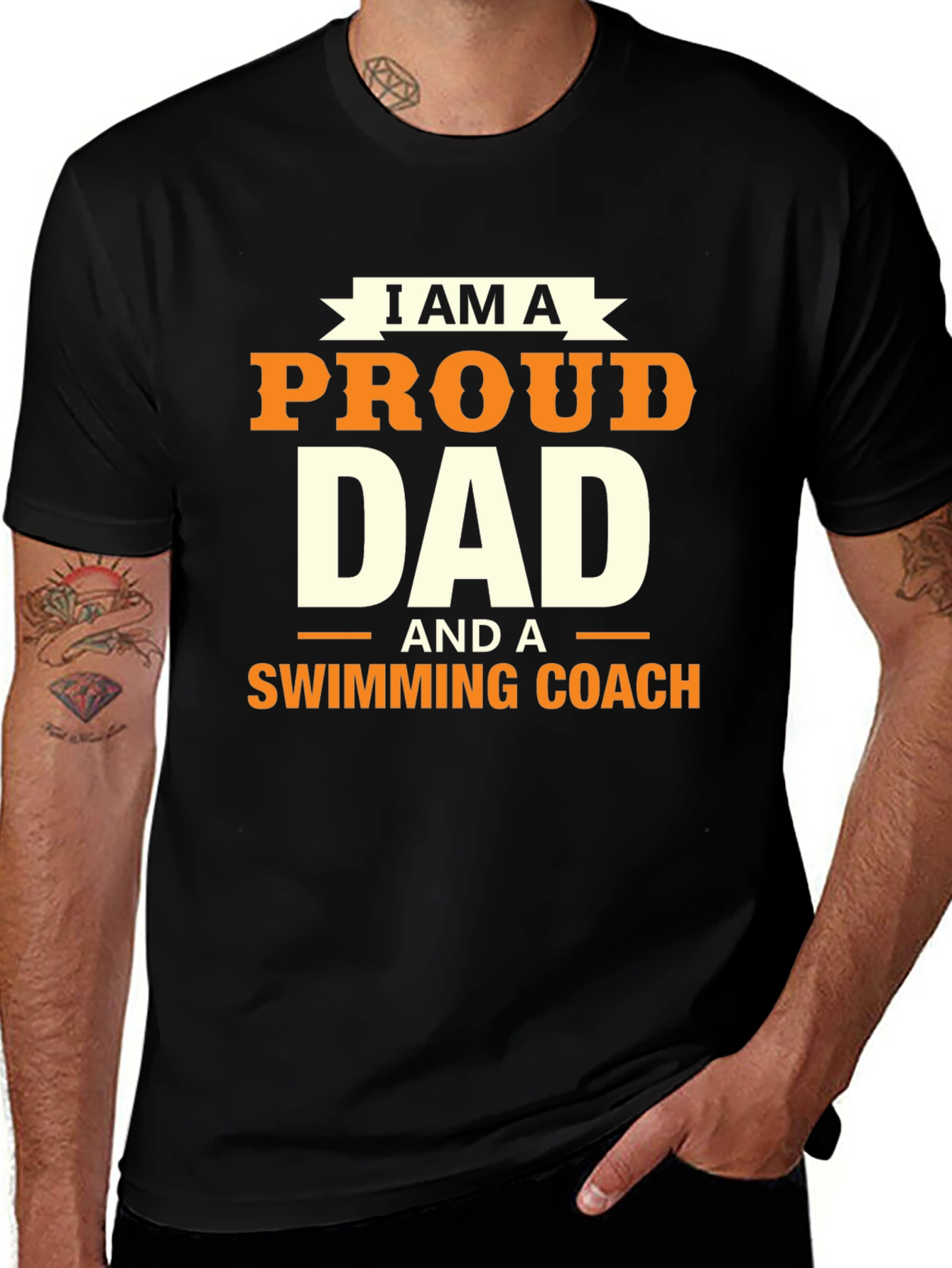 Proud Dad Swimming Coach T-Shirt
