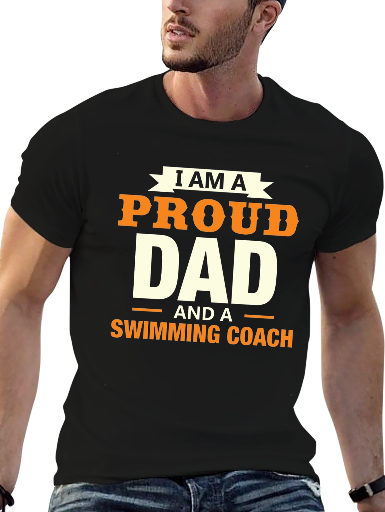 Proud Dad Swimming Coach T-Shirt