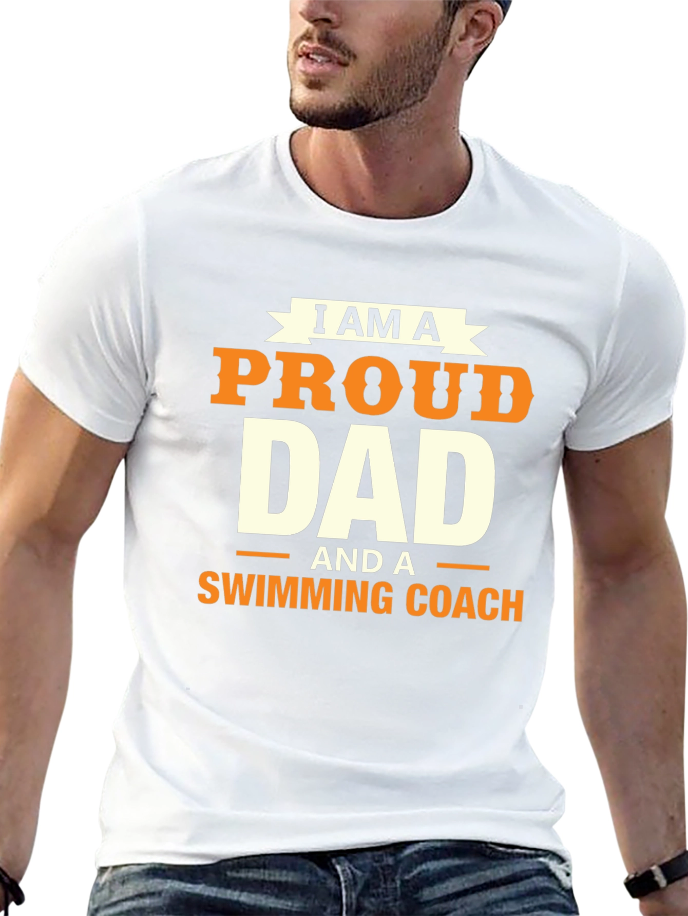 Proud Dad Swimming Coach T-Shirt