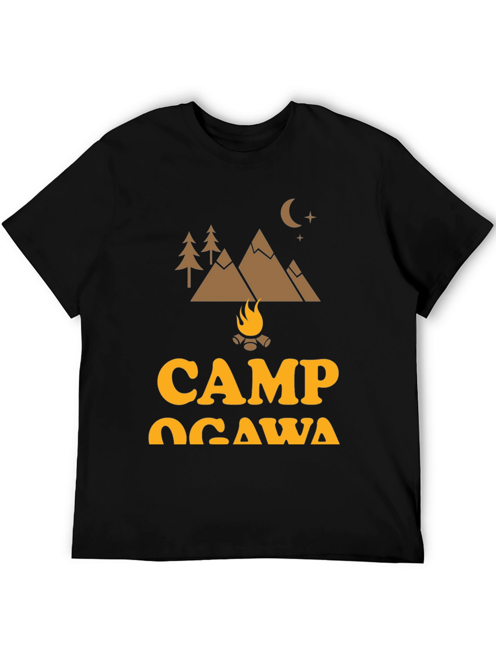 Camp Ogawa Black Graphic T-Shirt