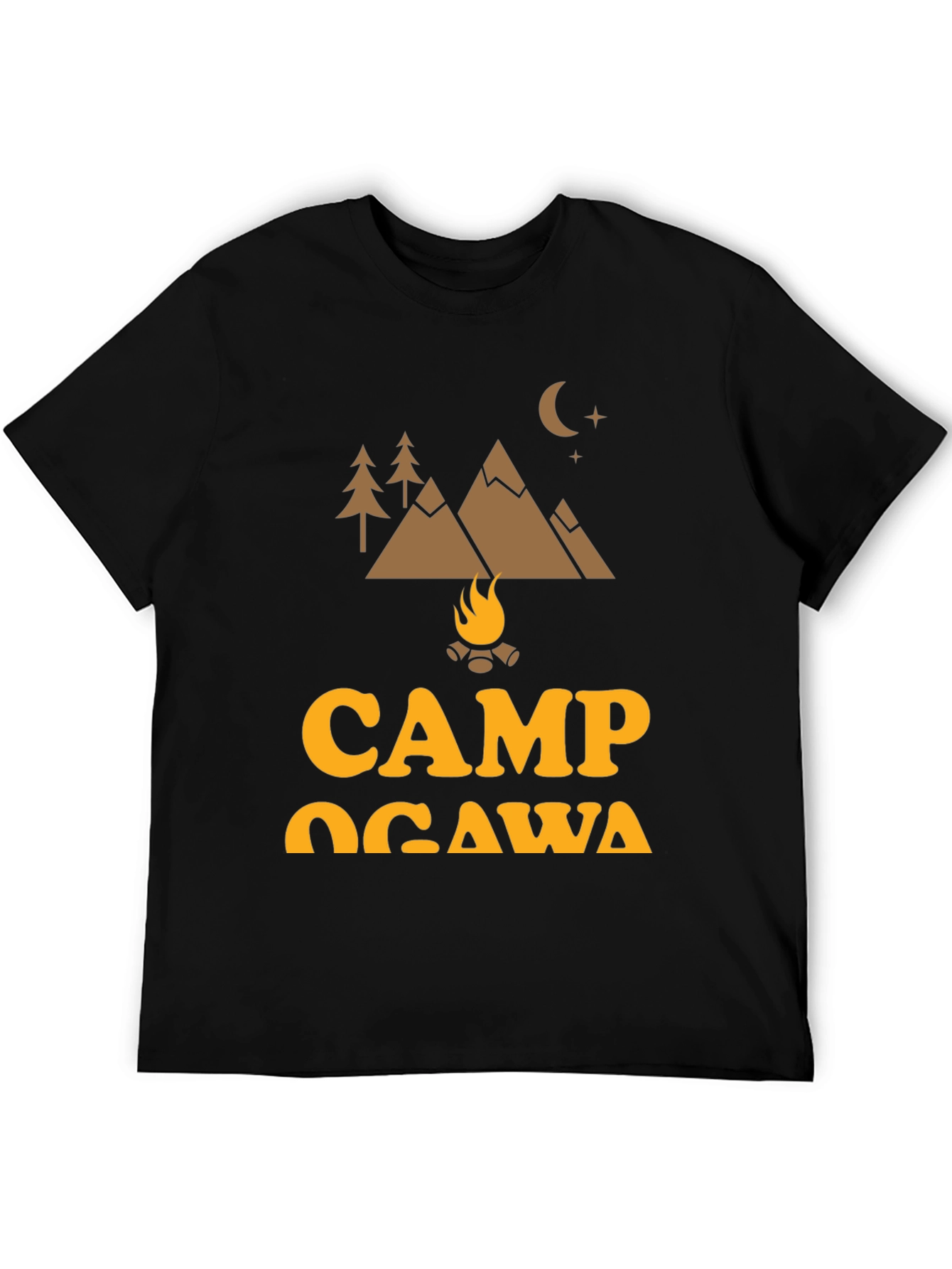Camp Ogawa Black Graphic T-Shirt