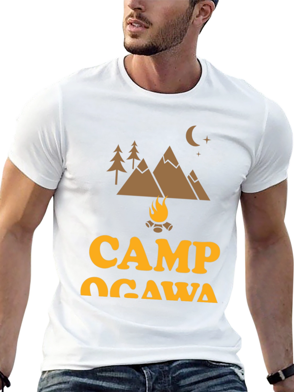 Camp Ogawa Black Graphic T-Shirt