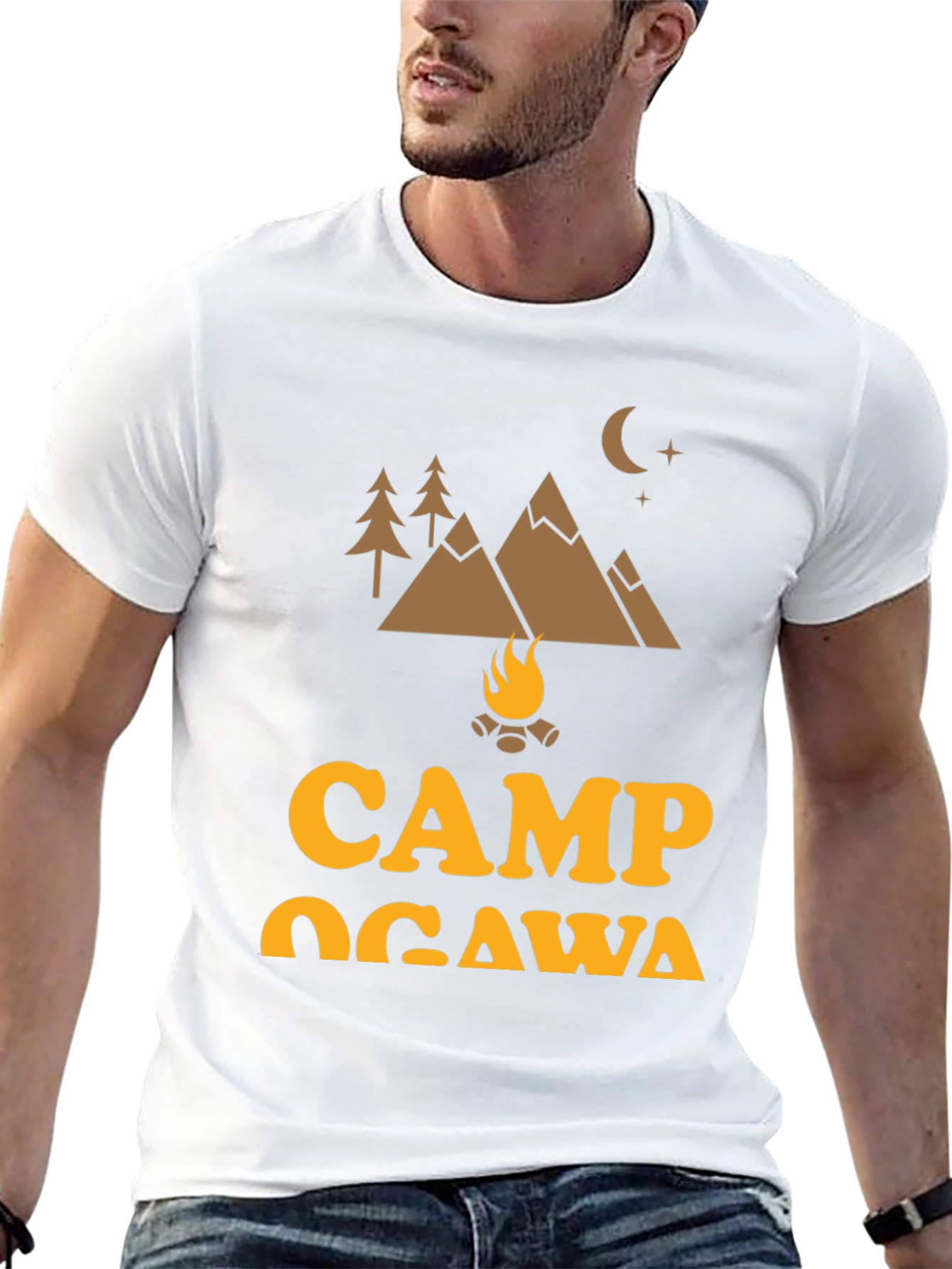 Camp Ogawa Black Graphic T-Shirt