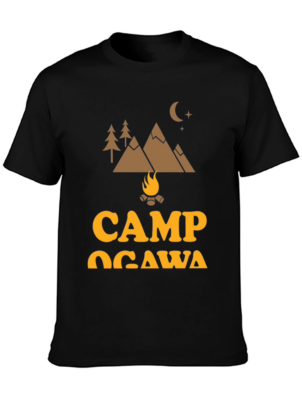 Camp Ogawa Black Graphic T-Shirt