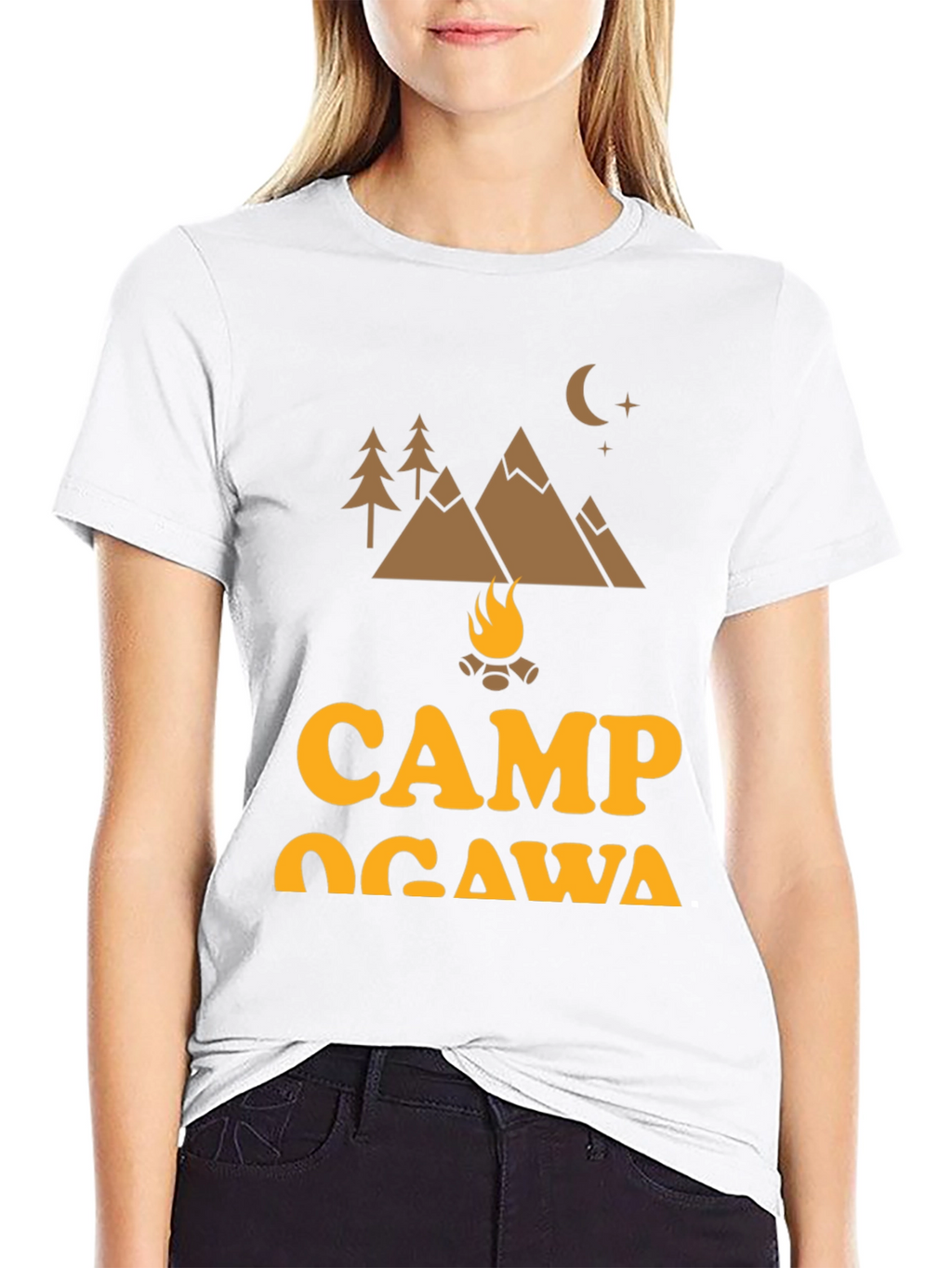 Camp Ogawa Black Graphic T-Shirt