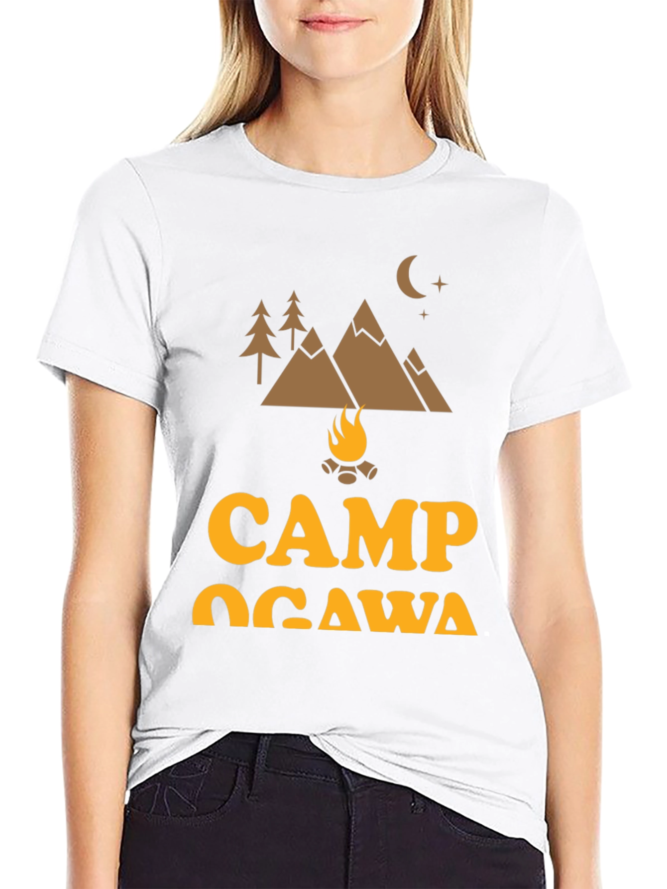 Camp Ogawa Black Graphic T-Shirt