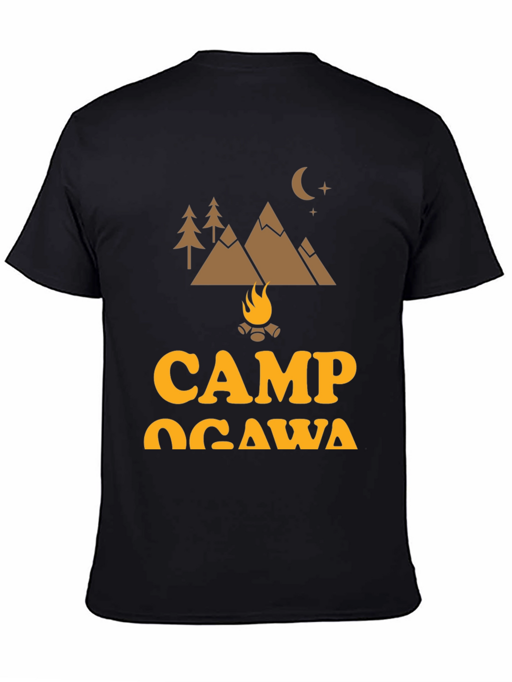 Camp Ogawa Black Graphic T-Shirt