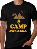 Camp Ogawa Black Graphic T-Shirt