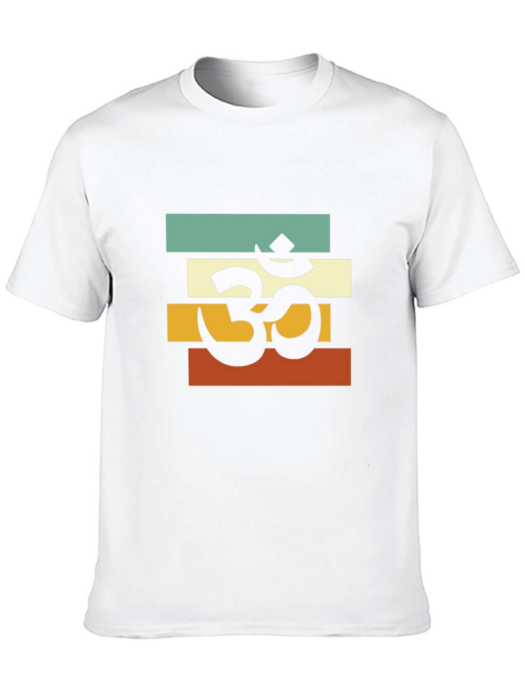 Om Retro Striped T-Shirt - Black