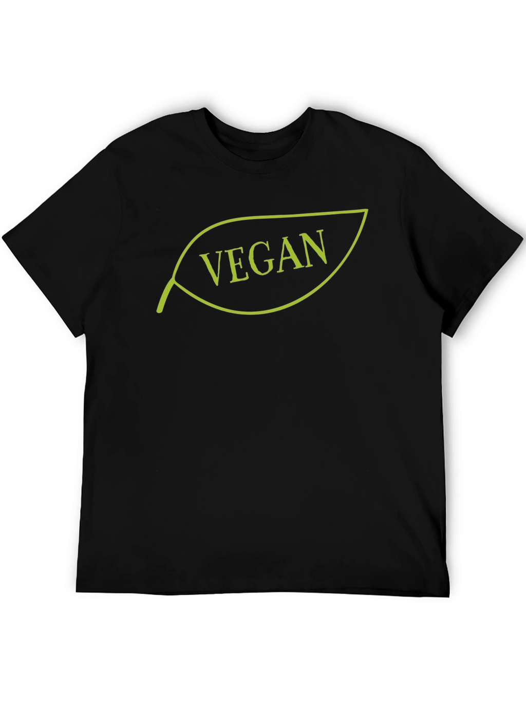 Vegan Leaf Graphic Tee - Black