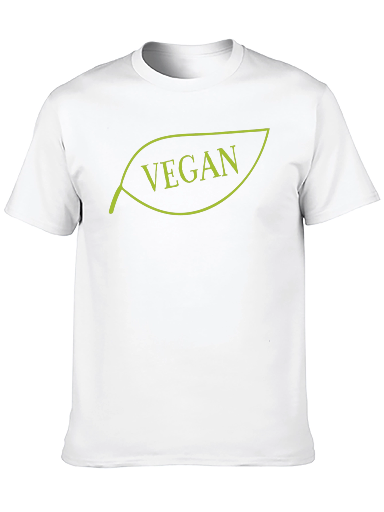 Vegan Leaf Graphic Tee - Black