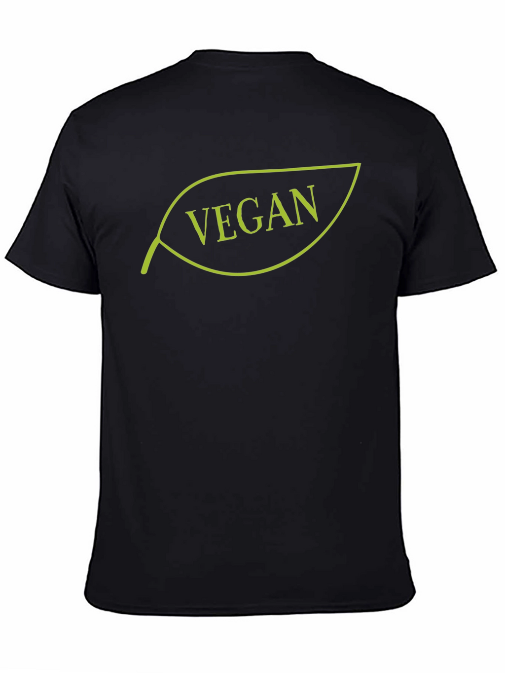 Vegan Leaf Graphic Tee - Black